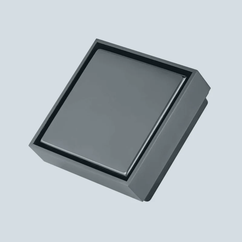 Трап 100x100 мм (цвет: графит) вертикальный из нержавеющей стали PREMIUM