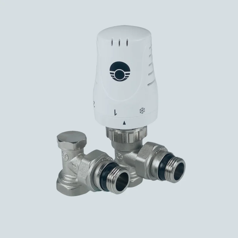 Комплект терморегулирующего оборудования для радиатора 1/2" (угловой)