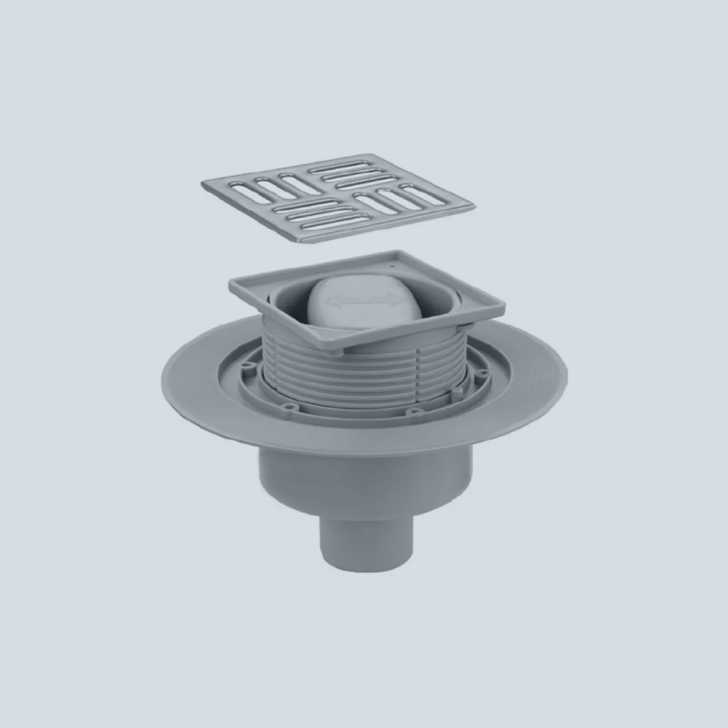 Трап душевой VRDS-10 с сухим затвором (100x100 мм)