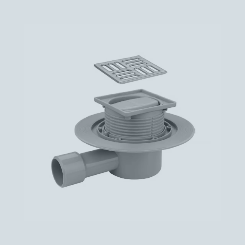 Трап душевой VRDL-10 с сухим затвором (100x100 мм)