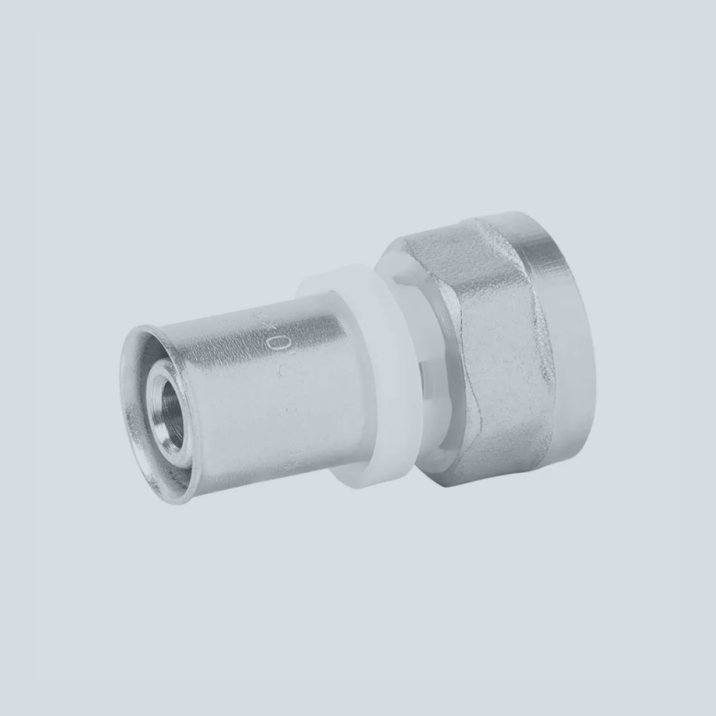 Пресс-муфта 16 мм x 1/2"ВР (латунная) для металлопластиковых труб