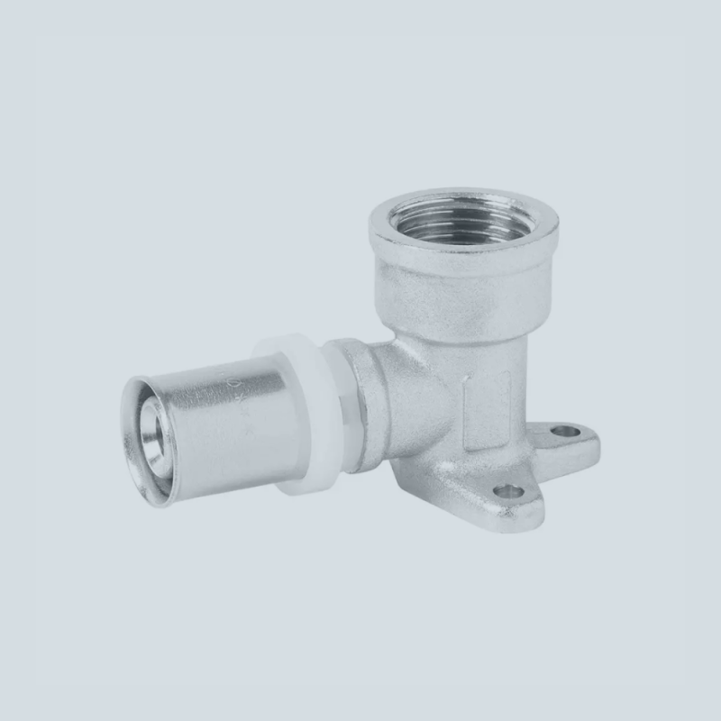 Пресс-уголок латунный с креплением 16мм x 1/2"