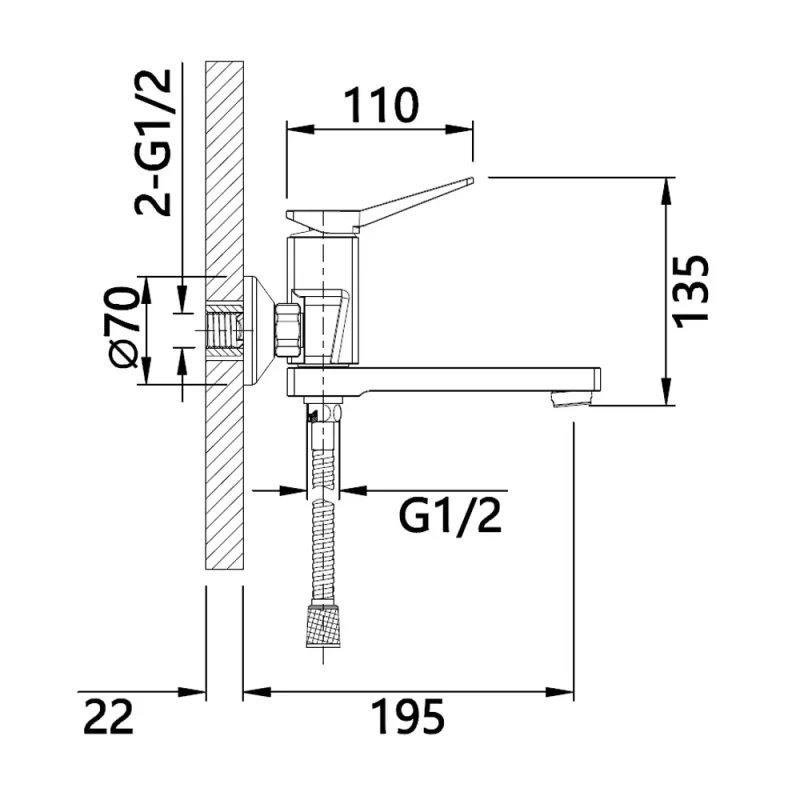 Смеситель для ванны V423531 (схема)