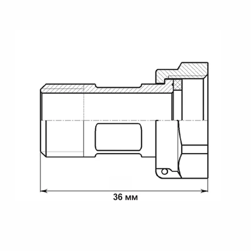 Узел присоединительный для счетчика воды - схема