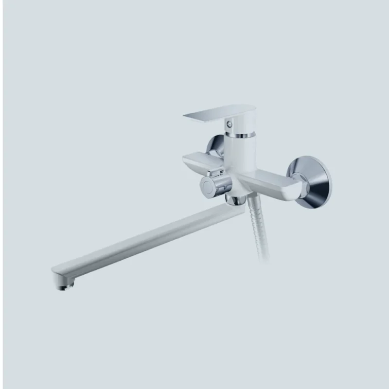 Смеситель для ванны с длинным изливом VALFEX Argo (белый)