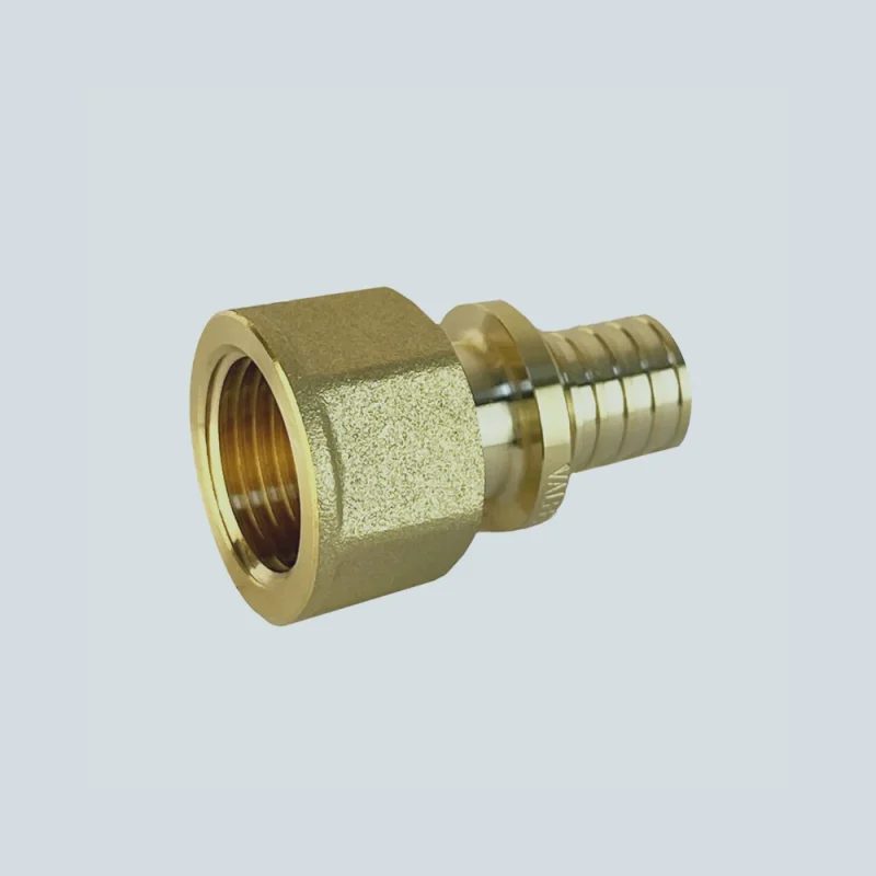 Соединитель надвижной (аксиальный) с переходом на внутреннюю резьбу латунный (16, 20, 25 мм)