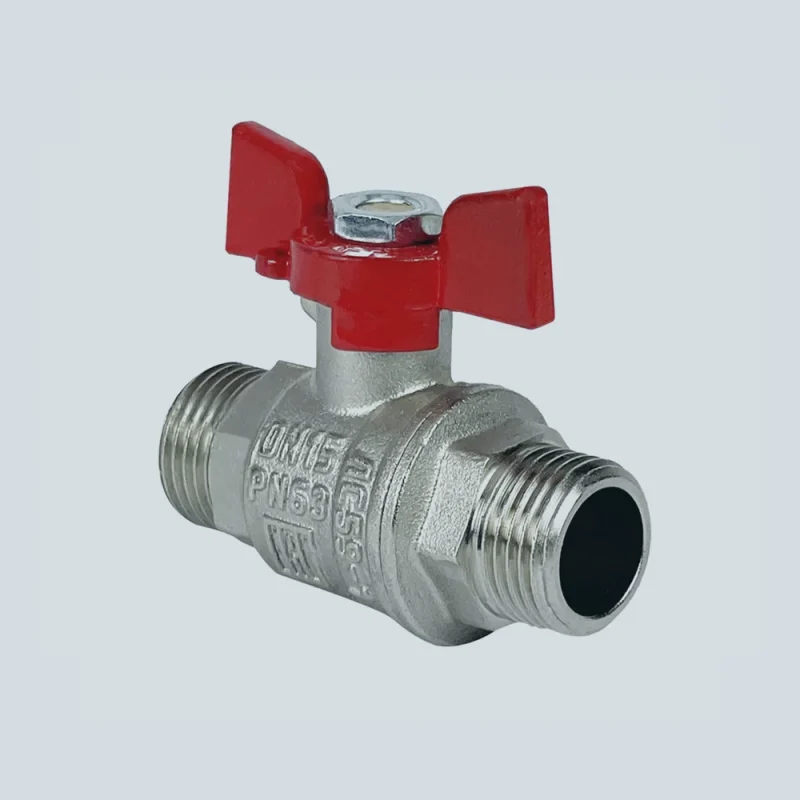 Кран шаровой латунный PREMIUM с никелевым покрытием НР-НР