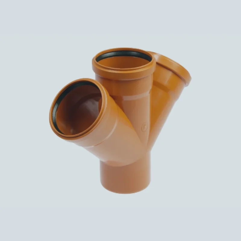 Крестовина одноплоскостная 45° для наружной канализации (110 мм)