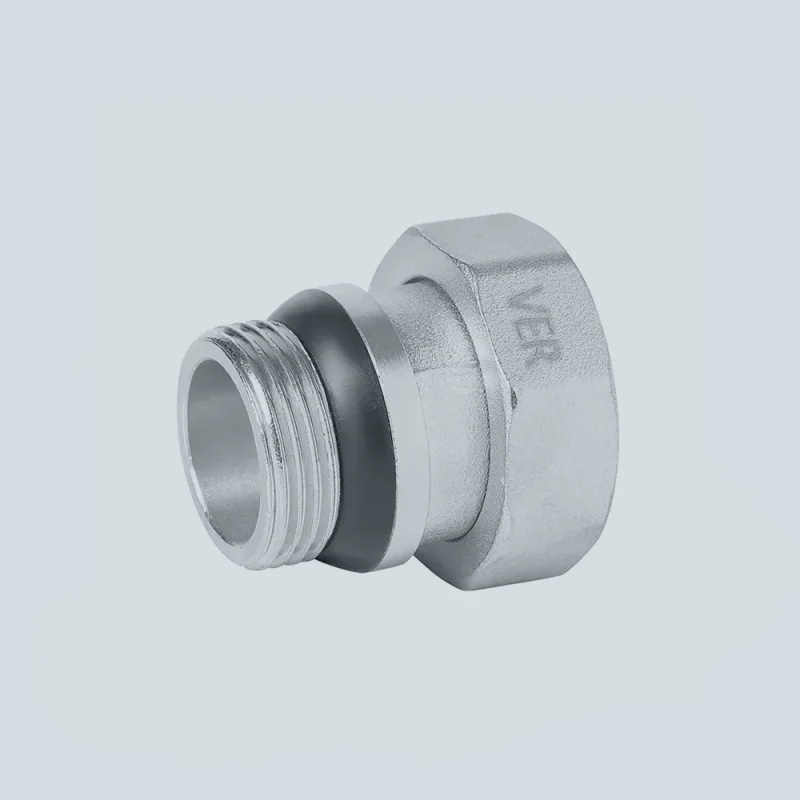 Штуцер латунный с накидной гайкой 1" ВР-НР (с уплотнением) VIEIR VRG55N