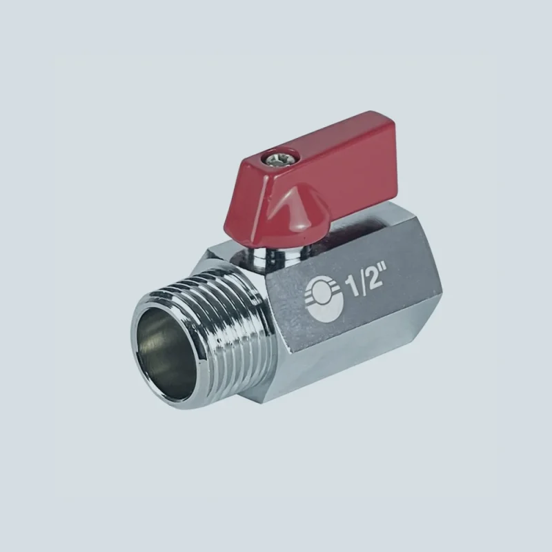 Кран шаровой ВР-НР латунный с никелевым покрытием VALFEX MINI