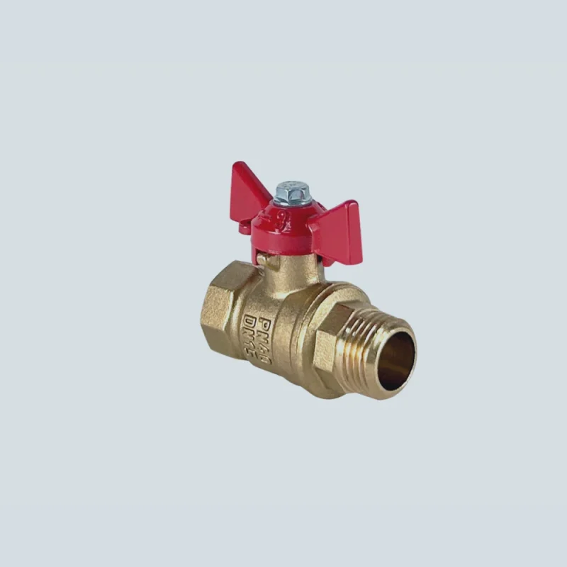 Кран шаровой ВР-НР латунный с никелевым покрытием VALFEX