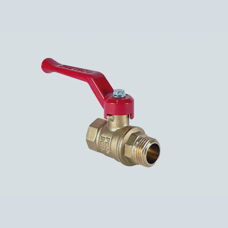 Кран шаровой (ручка-рычаг) ВР-НР латунный с никелевым покрытием VALFEX